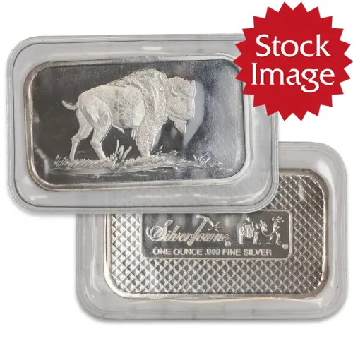 Silver Towne American Bison "Buffalo" 1oz Silver Bar