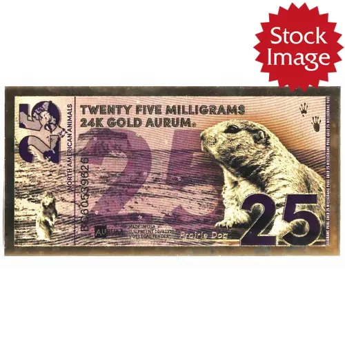 25 Milligrams 24k Gold Prairie Dog Foil