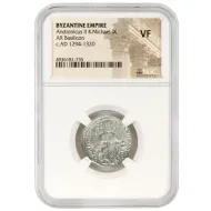 c.AD 1294-1320 Byzantine Empire - Andronicus II and Michael IX AR Basilicon - NGC VF