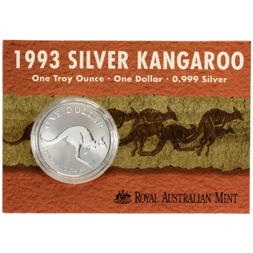 1993 Australia 1oz Silver Kangaroo - Damaged Packaging