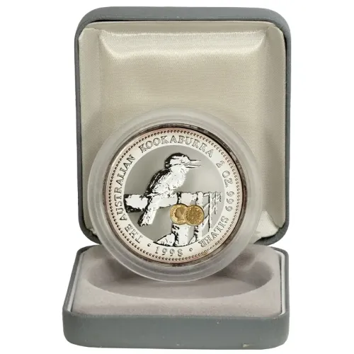 1998 Australia 2oz Silver Kookaburra - Young Head Shield Privy