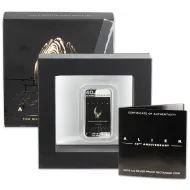 2019 Tuvalu $1 Colorized 1oz Silver Proof Rectangle Coin - 40th Anniversary Alien - Damaged Box