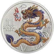 2024 Australia 1/2oz Silver Year of the Dragon - Orange Left