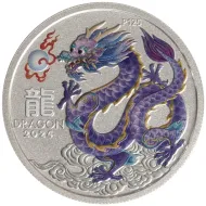 2024 Australia 1/2oz Silver Year of the Dragon - Lavender