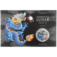 2024 Australia 1oz Silver Year of the Dragon - Blue