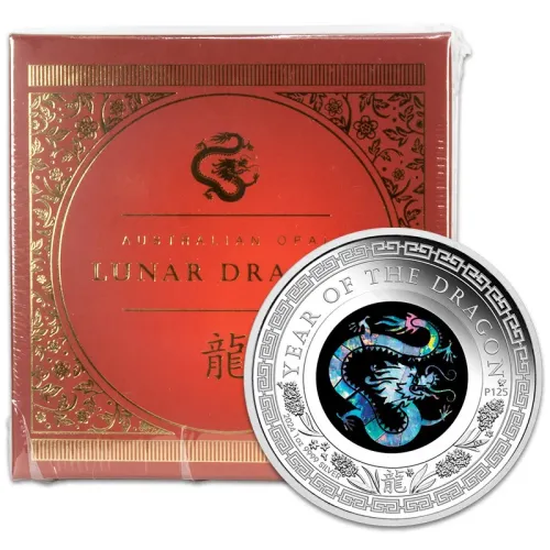 2024 Australia Opal Year of the Dragon 1oz Silver Coin