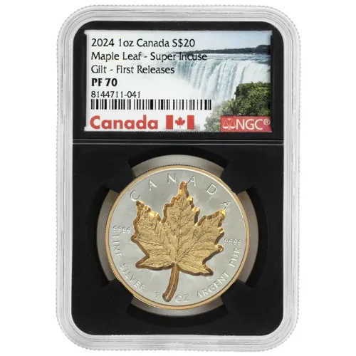 2024 Canada 1 oz Silver Maple Leaf Super Incuse - NGC PF70 First Release