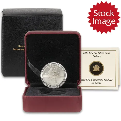 2013 Canada $3 Fine Silver Coin Fishing