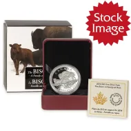 2014 Canada $20 1oz Silver - Bison: A Family at Rest