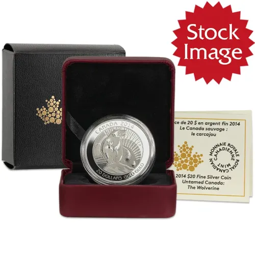 2014 Canada $20 1oz Silver Untamed Canada: Wolverine