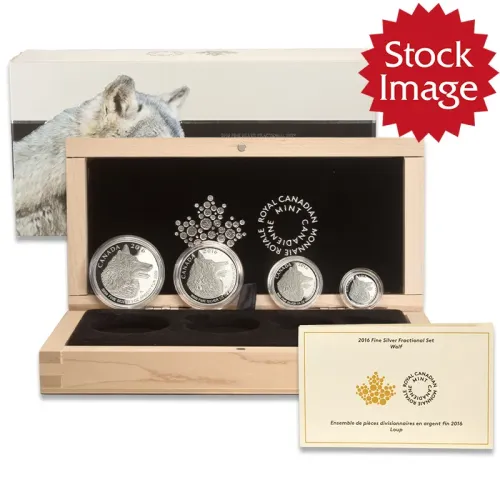 2016 Canada 4 Coin Fractional Silver Coin Set - Wolf