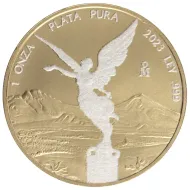2023 Mexico 1oz Silver Libertad - Gilt w/ Diamond Dust