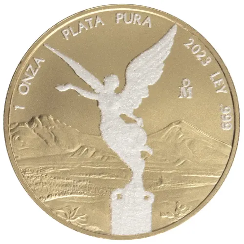 2023 Mexico 1oz Silver Libertad - Gilt w/ Diamond Dust