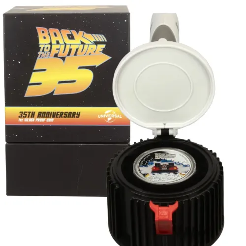 2020 Niue $2 1oz Silver Proof Coin - Back To The Future Mr. Fusion