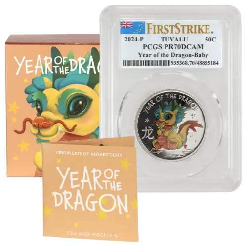 2024 P Tuvalu Baby Dragon 1/2 oz Silver - PCGS PR70