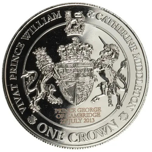 2013 Tristan da Cunha One Crown - Birth of Prince George