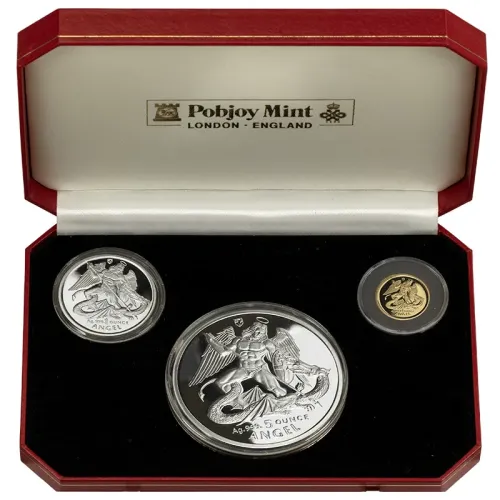 1995 Isle of Man Angel Proof 3 Coin Set