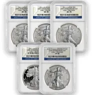 2011 25th Anniversary 5-Coin American Silver Eagle Set - NGC 70 Early Release