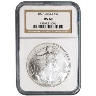 2007 W American Silver Eagle - NGC MS 69