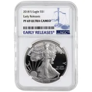 2018 S American Silver Eagle - NGC PF 69 Early Release