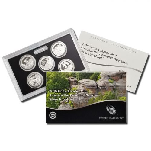 2016 America the Beautiful Quarter Silver Proof Set