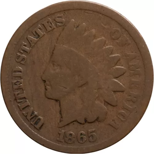 1865 Indian Head Penny Plain 5 - G (Good)