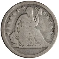 1840 O Seated Liberty Dime - About Good