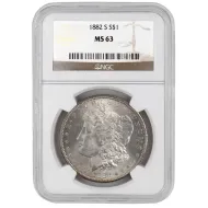 1882 S Morgan Dollar - NGC MS 63