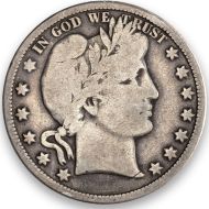 1915 Barber Half Dollar - Very Good - Improperly Cleaned