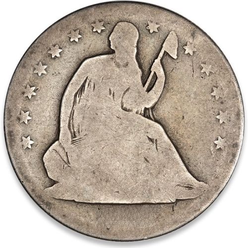 1867 S Seated Half Dollar - About Good (AG)
