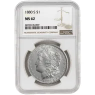 1880 S Morgan Dollar - NGC MS 62