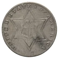 1856 3 Cent Silver - Extra Fine (XF)