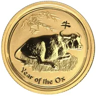 2009 Australia Lunar Series 2 - 1/4 oz. Gold Year of the Ox