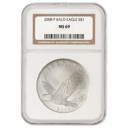 2008 Bald Eagle Silver Dollar - NGC MS69