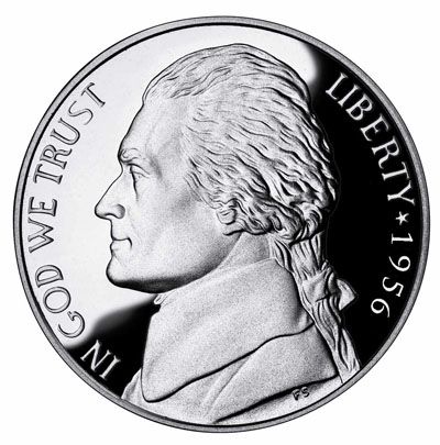 1956 Proof Jefferson Nickel