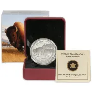 2013 Canada $100 1oz Silver - The American Bison Master of the Prairie Wind Stampede