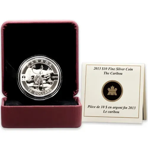 2013 O Canada $10 Proof 1/2oz Silver - The Caribou