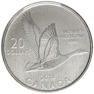 2014 Canada $20 1/4oz Silver - Goose