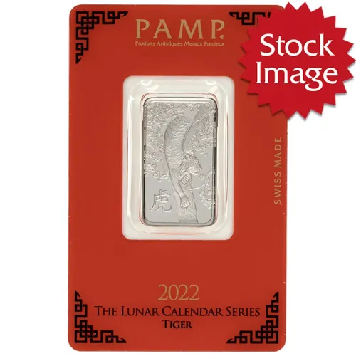 2022 PAMP Year of the Tiger 10 Gram Silver Bar