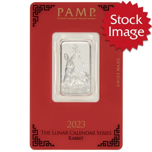 2023 PAMP Year of the Rabbit 10 Gram Silver Bar
