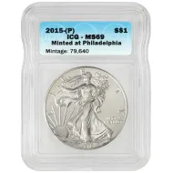 2015 (P) American Silver Eagle - ICG MS69