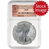 2012 American Silver Eagle Reverse Proof San Francisco Set - NGC PF69
