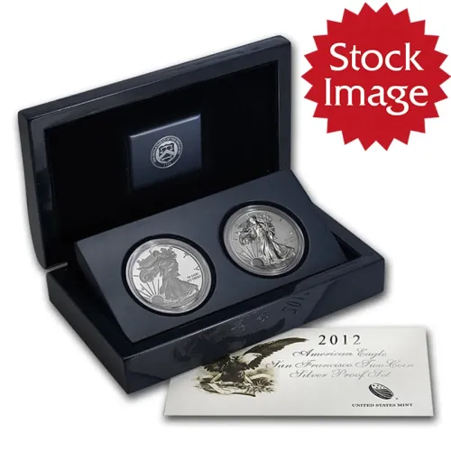 2012 American Silver Eagle 2 Coin San Francisco Set