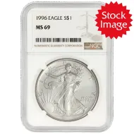 1996 American Silver Eagle - NGC MS 69