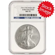 2011 W American Silver Eagle - NGC MS 70 ER