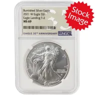 2021 W American Silver Eagle Type 2 - NGC MS 69