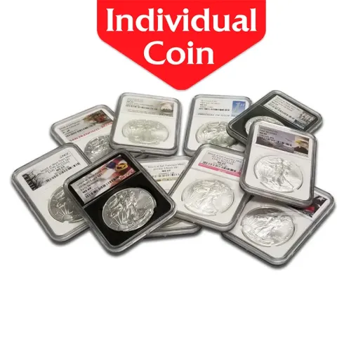 Mixed Dates American Silver Eagle - NGC or PCGS MS 69/70 - Mixed Labels Problem Eagles