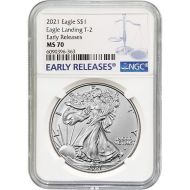 2021 W American Silver Eagle Type 2 - NGC MS 70 Early Release