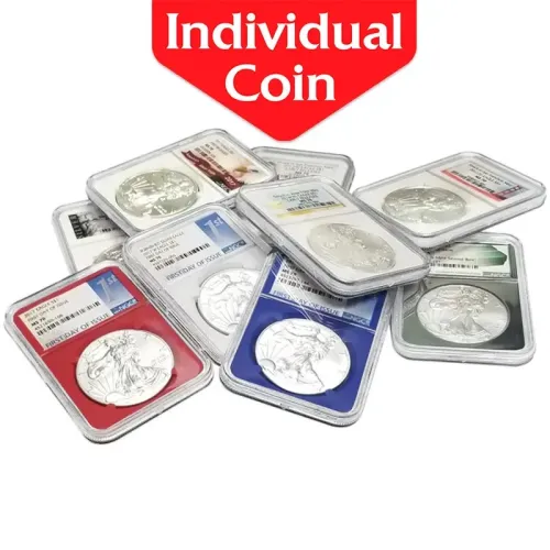 Mixed Dates American Silver Eagle - NGC or PCGS MS 70 - Variety of Holders & Labels