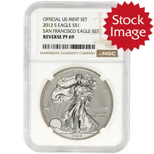 2012 S American Silver Eagle Reverse Proof - NGC PF 69